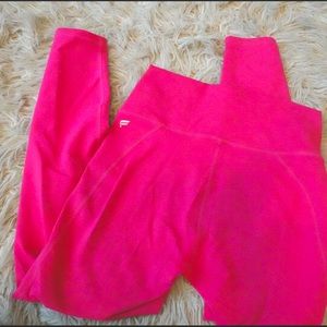 HOT PINK FABLETICS— High Waisted Leggings